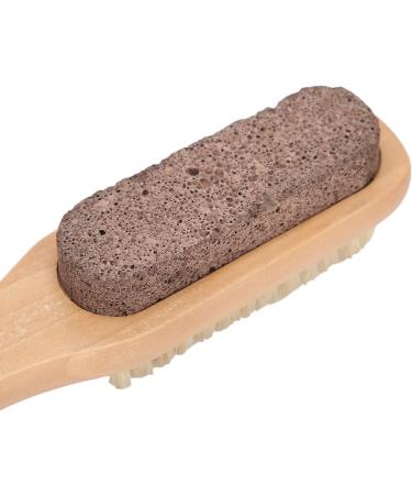 Wooden Foot Brush Pumice Stone Foot Callus Remover Double Sided Foot Scrubber - Buy Online on GoSupps.com