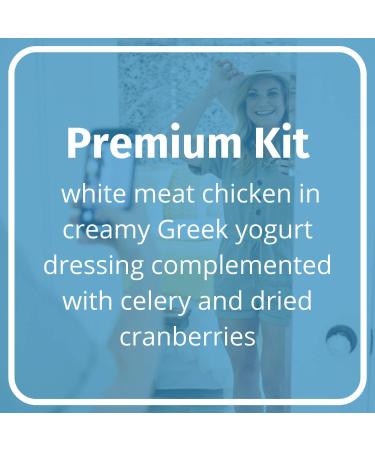Jenny Craig Chicken Cranberry Salad Kit - Creamy Greek Yogurt Dressing with White Meat Chicken, Cranberries, Celery & Wheat Crackers (6 Pack) - Buy Online on GoSupps.com