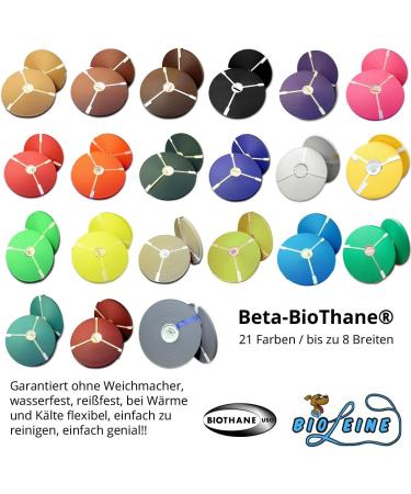 Bio-Line Beta Biothane Meter Goods | 2.5mm Thick | Dirt & Water-Repellent | Up to 30m Long | Sun Yellow | 12mm Wide - Ideal for International Shipping - Buy Online on GoSupps.com