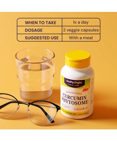 Healthy Origins Curcumin Phytosome (Featuring Meriva SF) 500 mg 60 Veggie Caps 60 count (Pack of 1) - Buy Online on GoSupps.com