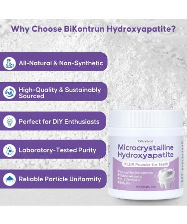 Microcrystalline Hydroxyapatite Powder for Teeth MCHA Tooth Powder Supports Enamel-Friendly & Gentle Whitening Fine Tooth Powder for Enamel Care Easy DIY Oral Care Alternative 30g - Buy Online on GoSupps.com