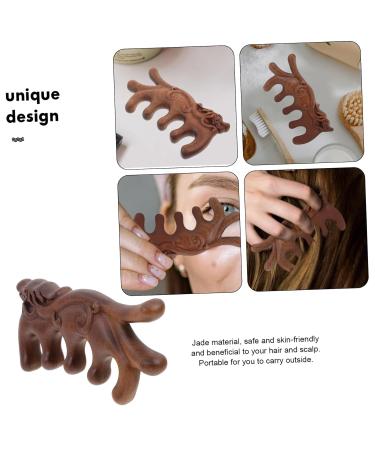 Soothe Your Scalp with Tovinanna Sandalwood Massage Comb - Natural Wooden Hair Care Tool for Relaxation & Scalp Health | 11.50x6.00x1.70cm Brown - Buy Online on GoSupps.com
