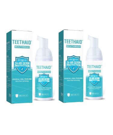 30/50ml Teethaid Mouthwash - Teethaid mouthwash tooth white mousse Teeth Whitening Foam toothpaste Teethaid mouthwash tooth white foam tooth whitening toothpaste oral care (30ml -2Pcs)