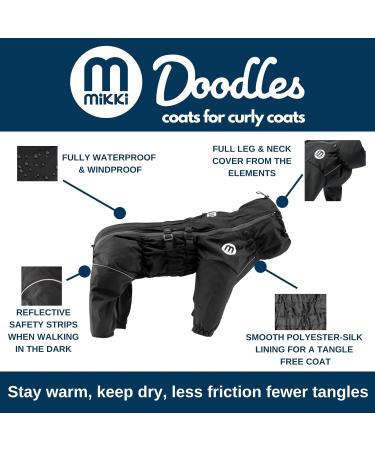Mikki Doodles Waterproof Dog Rain Coat - Windproof & Silky Feel Size S Black - Shop Internationally! - Buy Online on GoSupps.com