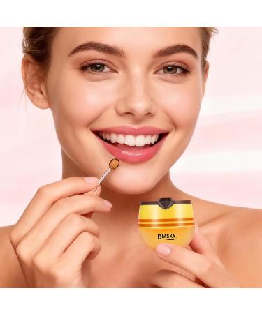 DMSKY 6 PCS Bee Lip Balm Lip Mask Honey Pot,Valentines Day Gifts,Propolis Lip Mask Overnight Moisturizing Lip Balm with Stick,Sleeping Lip Mask Prevention Dry & Cracked,Galentines Day Party Favors Strawberry & Green Apple &  - Buy Online on GoSupps.com