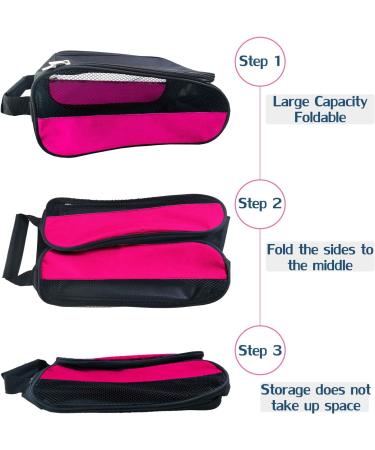 Getfitsoo Golf Shoe Bag | Ventilated Travel Bags for Men & Women | Outdoor Zippering Sports Shoe Storage - Rose - Buy Online on GoSupps.com