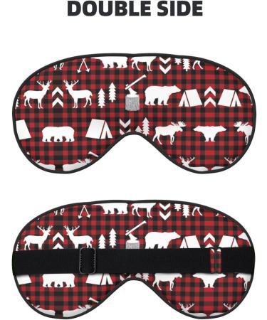 Buy Cow Deer Tree Christmas Print Unisex Sleep Mask | Double-Sided Eye Mask for Sound Sleep & Skin Care - International Shipping - Buy Online on GoSupps.com