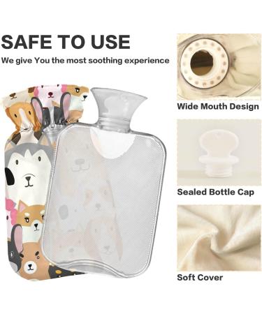 Hot Water Bottle for Dogs - 1L BPA Free Small Pain Relief & Therapy Cover - Buy Online on GoSupps.com