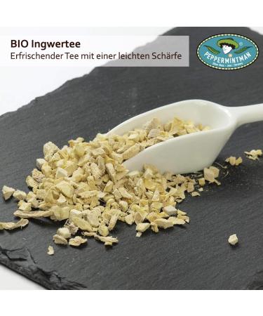Buy Organic Ginger Tea 100g - Pure Ayurvedic Vitality Blend for Refreshing Energy - Peppermintman - Buy Online on GoSupps.com