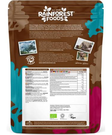 Rainforest Foods Organic Raw Hemp Protein Powder 900g - Pack of 1 - Buy Online on GoSupps.com