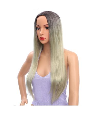 Shop Ombre Blonde Wig for Women | Long Synthetic Hair with Dark Roots | Heat Resistant & Natural Look - Buy Online on GoSupps.com