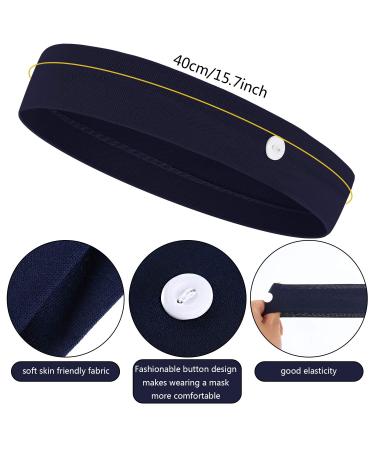WILLBOND 16-Piece Button Style Elastic Headbands for Yoga, Sports, and Nurses - Non-Slip Sweatband with Ear Protection Holder - Multicolored - Men Women Friends - Buy Online on GoSupps.com