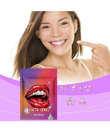 Rhinestone Stickers for Teeth - Gemstone Stickers for Teeth | Multifunctional Teeth Supplies Decorative Daily Teeth Decor for Shopping Dating - Buy Online on GoSupps.com