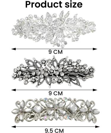 maxtachi Handmade Flower Rhinestone Hair Pins Wedding Hair Clip for Women Bride Wedding Hair Accessories for Women Bridal Wedding Party Gift - Buy Online on GoSupps.com