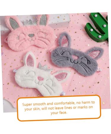 Bunny Eye Mask Set - 3pcs Plush Rabbit Ear Sleeping Eye Patches - Buy Online on GoSupps.com