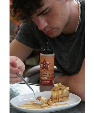 Hot Star Honey Caramel Sauce | Hand Crafted Salted Caramel Sauce | Caramel Sauce Perfect Topping for All Desserts Cakes and Ice Creams - 300g Bottle - Buy Online on GoSupps.com