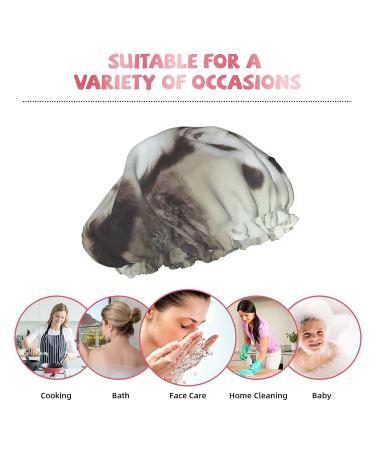 Panda Printed Waterproof Shower Cap for Women - Fits All Head Sizes & Hair Textures - Buy Online on GoSupps.com