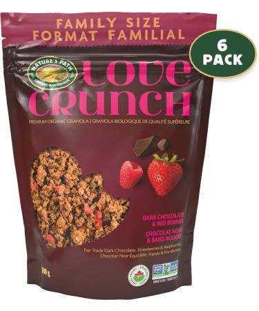 Love Crunch Organic Dark Chocolate & Red Berries Granola 700 g (Pack of 6) Non-GMO Fair Trade by Nature's Path - Buy Online on GoSupps.com