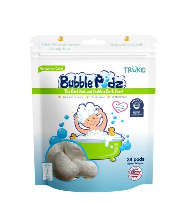 TruKid Bubble Podz Bubble Bath for Baby & Kids NEA-Accepted for Eczema Gentle Refreshing Colloidal Oatmeal Bath Bomb for Sensitive Skin pH Balance 7 for Eye Sensitivity Unscented (24 Podz) Unscented 24 Count (Pack of 1)