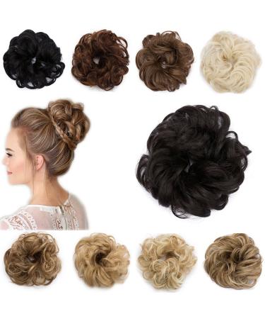 Buy SEGO Hair Extensions - Medium Brown Wavy Hair Tie Updo Bun (30g) | Realistic Look International Shipping - Buy Online on GoSupps.com