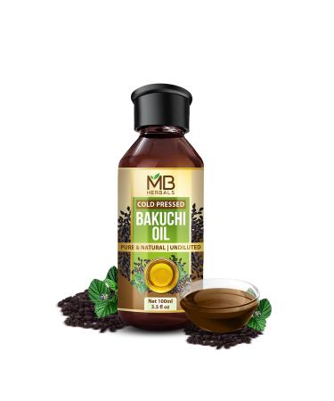 MB Herbals Bakuchi Oil 100ml (3.5 fl.oz) | Babchi | Psoralea corylifolia | 100% Pure & Undiluted | Cold Pressed | for External USE ONLY | USE After Dilution