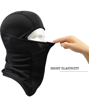 Breathable Black Balaclava Face Mask for Summer Cycling and Motorcycle Riding - Buy Online on GoSupps.com