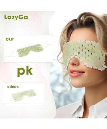Buy Jade Eye Mask - Natural Gemstone Sleep Mask with Adjustable Strap | Hot & Cold Therapy by LazyGa - Buy Online on GoSupps.com