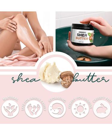 Organic Raw Shea Butter for Skin Care - Unrefined Virgin Body Butter for Stretch Marks and Scars - Buy Online on GoSupps.com