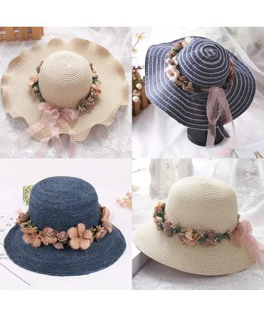 Flower Crown Headband Wreath Garland Hair Bands 2 Pack - Beige Tone - Wedding Bridal Hair Accessories for Women - Buy Online on GoSupps.com