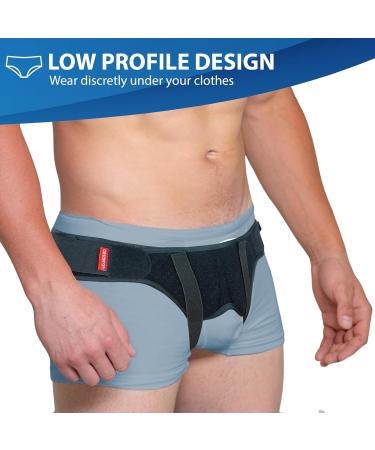 ORTONYX Inguinal Hernia Belt Truss for Men & Women | Comfortable & Breathable | Adjustable M (28.75-38.5) | Single/Double Bilateral Hernias | 2 Removable Compression Pads - Buy Online on GoSupps.com
