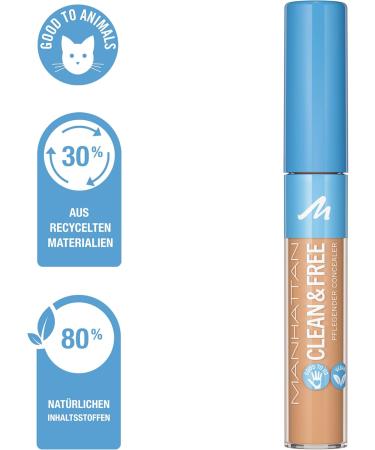  Manhattan Manhattan Clean & Free Fb. 20 Light Vegan Hydrating Liquid Concealer 5ml - Buy Online on GoSupps.com