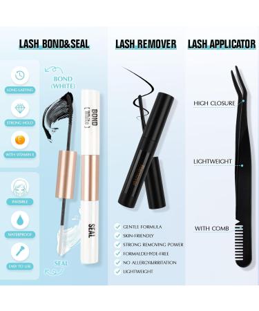 Oreola 120 Pcs Single Cluster Eyelashes Set - Natural DIY Eyelash Extensions 8-16mm D Curl with Tools | International Shipping - Buy Online on GoSupps.com