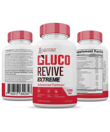 (3 Pack) Gluco Revive Extreme 1295MG Pills Glyco Support Advanced Formula Gluorevive Glycogen Support Formulated with Turmeric Berberine Resveratrol Garlic Bitter Melon Milk Thistle 180 Capsules 60 Count (Pack of 3) - Buy Online on GoSupps.com