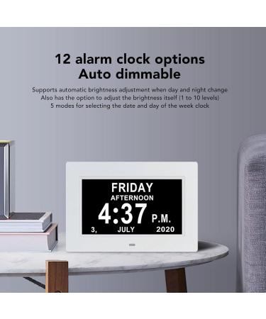 2023 7-Inch Digital Calendar Day Clock for Seniors | Extra Large Screen Automatic Electronic Day Watch (EU Plug) - Buy Online on GoSupps.com