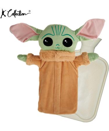 K Collection Green Alien 3D Novelty Hot Water Bottle with Plush Cover - Premium Natural Rubber HWB - Buy Online on GoSupps.com