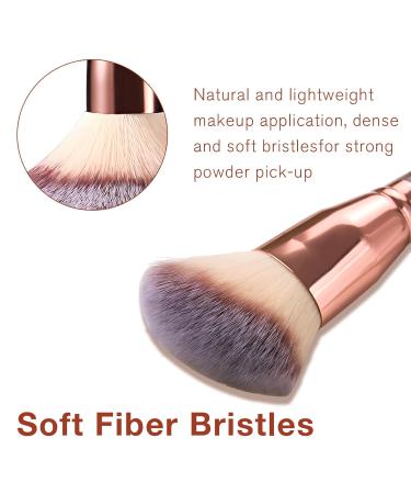 Double-Ended Foundation Makeup Brush - Angled & Round Top for Liquid Powder & Cream Blending | International Shipping Available - Buy Online on GoSupps.com