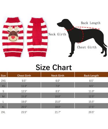NACOCO Dog Reindeer Sweater for Small Dog/Cat X-Large - Christmas/New Year Pet Clothes - Red - Buy Online on GoSupps.com
