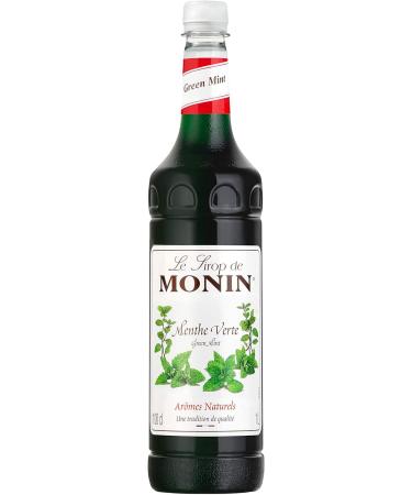 MONIN Premium 1L Green Mint Coffee Syrup with Pump - Pack of 1 | Buy Online - Buy Online on GoSupps.com