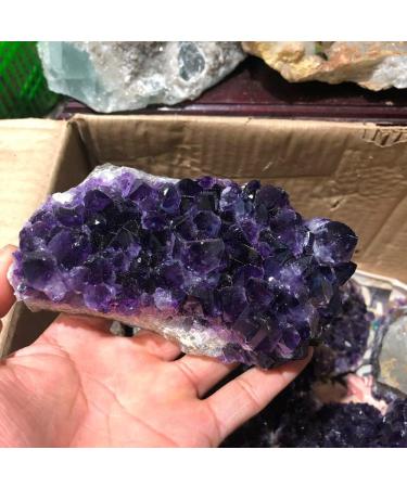 Natural Crystal Rough Natural Amethyst Quartz Purple Crystal Cluster Stones Specimen Home Decoration Crafts Decoration Ornament Crystal Cluster (Size : 180-220g) - Buy Online on GoSupps.com