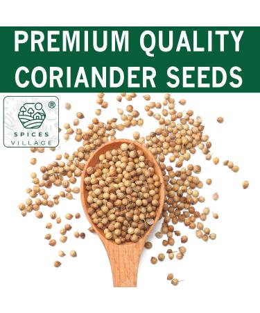Spices Village Whole Coriander Seeds (8 oz) - All Natural Indian Spice for Cooking, Pickling, BBQ - Kosher, Gluten Free, Non GMO - KETO Friendly - Buy Online on GoSupps.com