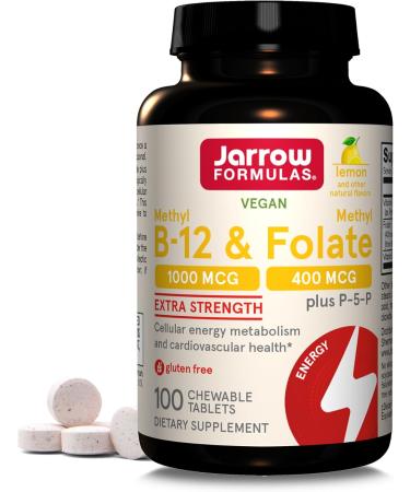 Jarrow Formulas B-Complex & Methyl B-12 Chewables Cellular Energy and Cardiovascular Support Supplement Bundle 100 Count Each - Buy Online on GoSupps.com