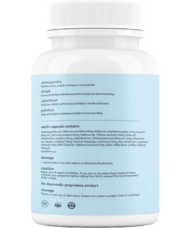 Mars Surgemax Natural Capsules with Shilajit & Safed Musli | Supports Energy, Strength & Immunity | for Active Lifestyle | 60 Capsules | Pack of 1 - Buy Online on GoSupps.com