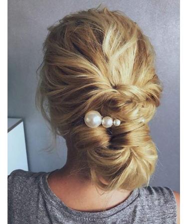 Aimimier Bridal Pearl Hair Pins - Set of 10 Large Ivory Champagne Bobby Pins for Wedding, Prom, and Festivals - Hair Accessories for Women and Girls - Buy Online on GoSupps.com