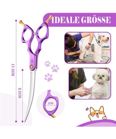 Professional Purple Dragon 6.5 inch Dog Grooming Scissors | Ultra-Light Aluminum Handle & JP 440C Steel for Dogs & Cats | Ideal for Hairdressers & Beginners - Buy Online on GoSupps.com