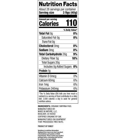Buy Organic Dried Turkish Smyrna Figs 40oz - Non-GMO, Unsulfured Vegan Snack - Buy Online on GoSupps.com