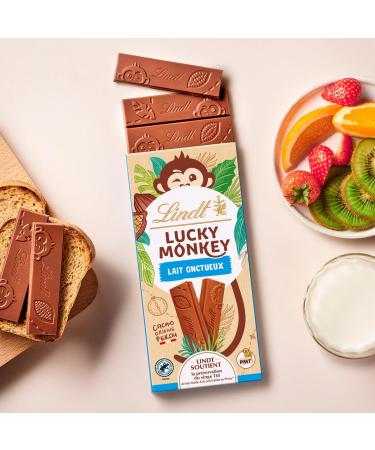 Lindt - LUCKY MONKEY Smooth Milk Bar - Milk Chocolate 100g - Buy Online on GoSupps.com