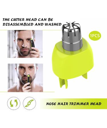 Nose Hair Replacement Heads Waterproof Dual Edge Blades Trimmer Trim Edge and Shave Interchangeable Attachments Pro Nose Hair Trimmer Shaver Gifts Easy Cleansing for Boyfriend Father - Buy Online on GoSupps.com