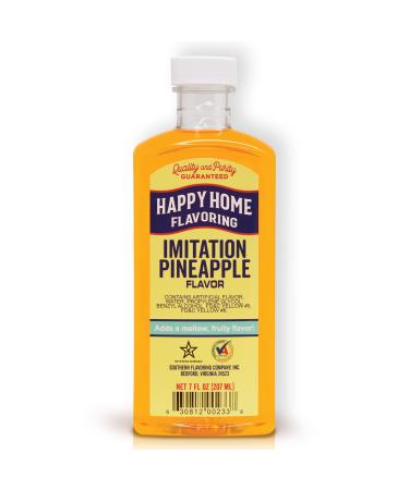 Happy Home Imitation Pineapple Flavoring, Non-Alcoholic, Certified Kosher, 7 oz. - Buy Online on GoSupps.com