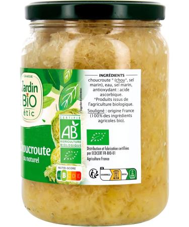 Jardin BiO tic - Natural sauerkraut - organic - Salty - AB certified - 790g jar - Buy Online on GoSupps.com