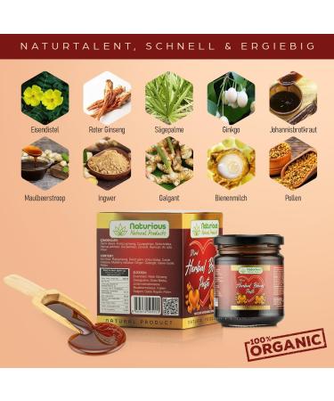 Naturious Herbal Gel 230G (2 Pack) - Extra Strong Maca Ginseng & Tribulus Terrestris | Immediate Effect for Active Men | Turkish Macun - International Shipping Available - Buy Online on GoSupps.com